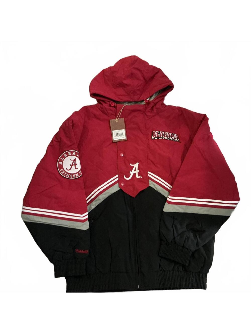 Alabama Crimson Tide Hooded Jacket with Roll Tide Design Large Red